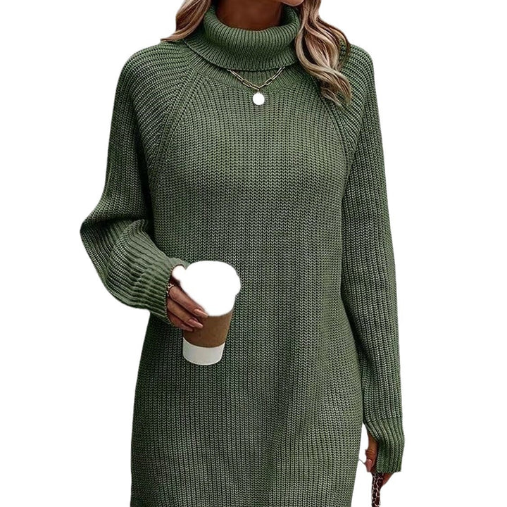 Knit dress for women with high collar Lune London