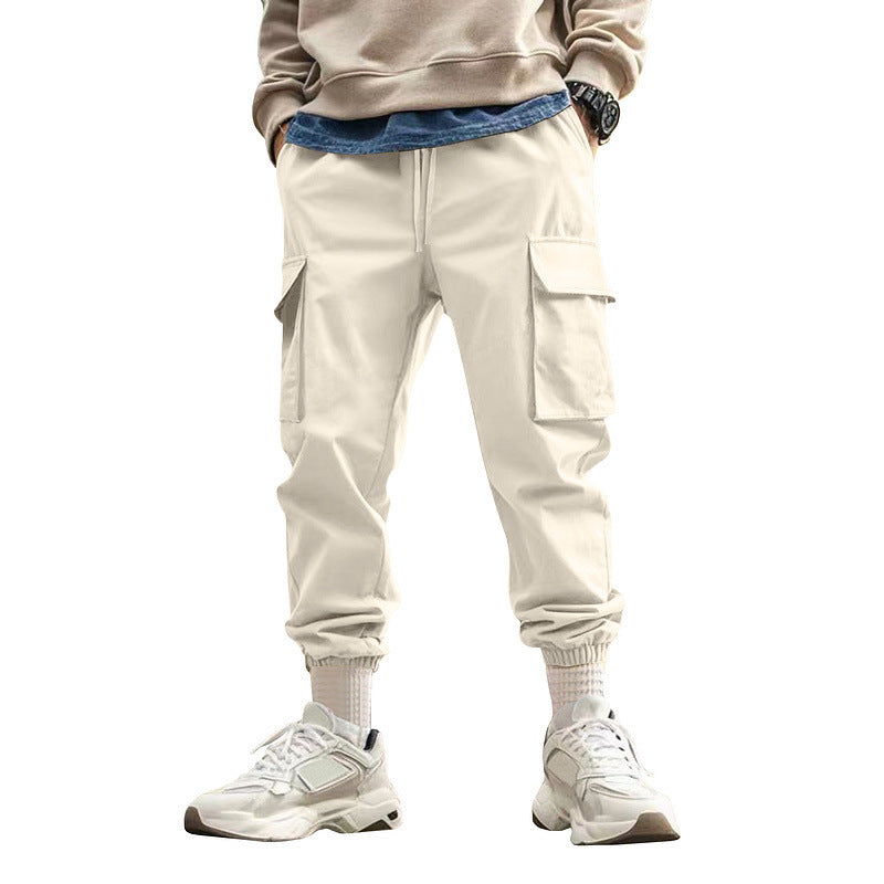 Men's cargo pants with elastic waistband and multifunctional pockets Lune London