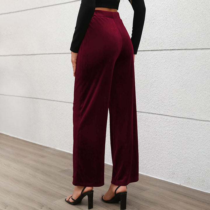 Women Velvet Wide Pants Lune London