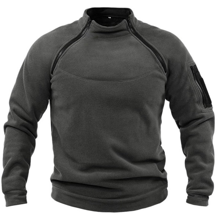 Fleece pullover for men with zipper and pockets Lune London