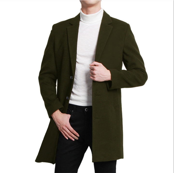 Elegant long jacket for men with a fitted cut and practical pockets Lune London