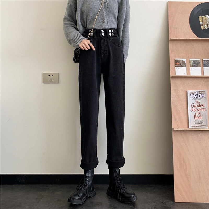 Pantalons chino taille haute pour femmes avec poches latérales