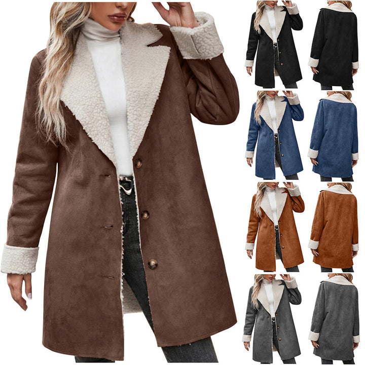 Elegant and warm ladies faux fur jacket with chic collar Lune London