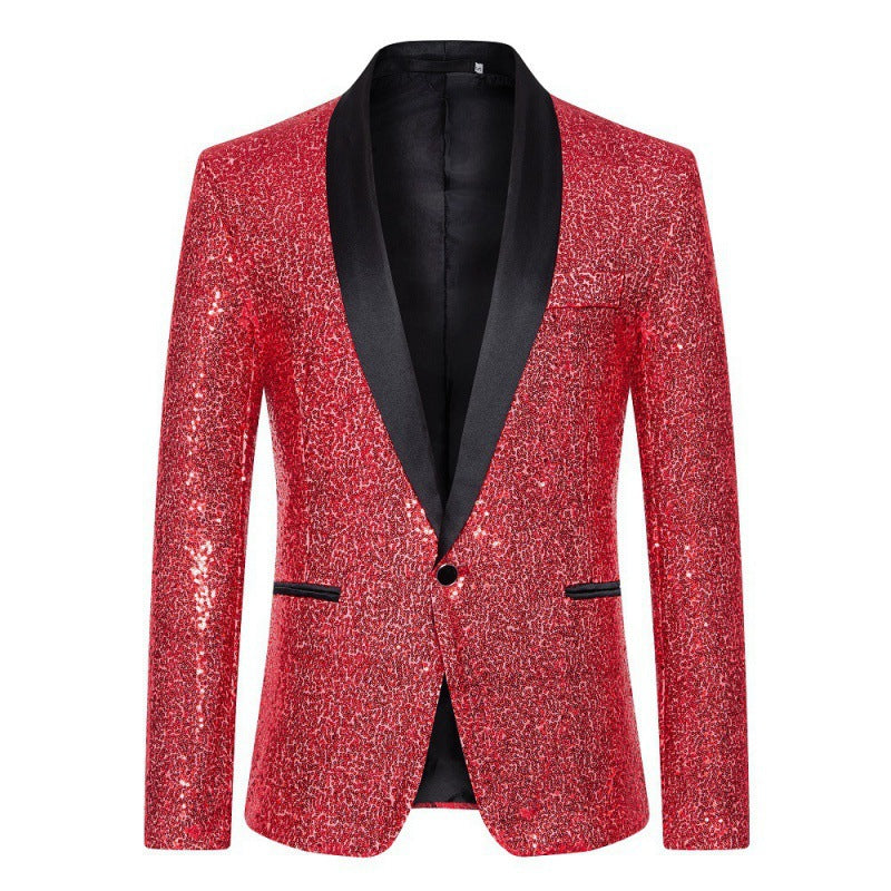 Men's Glamorous Sequin Blazer with Modern Cut Lune London