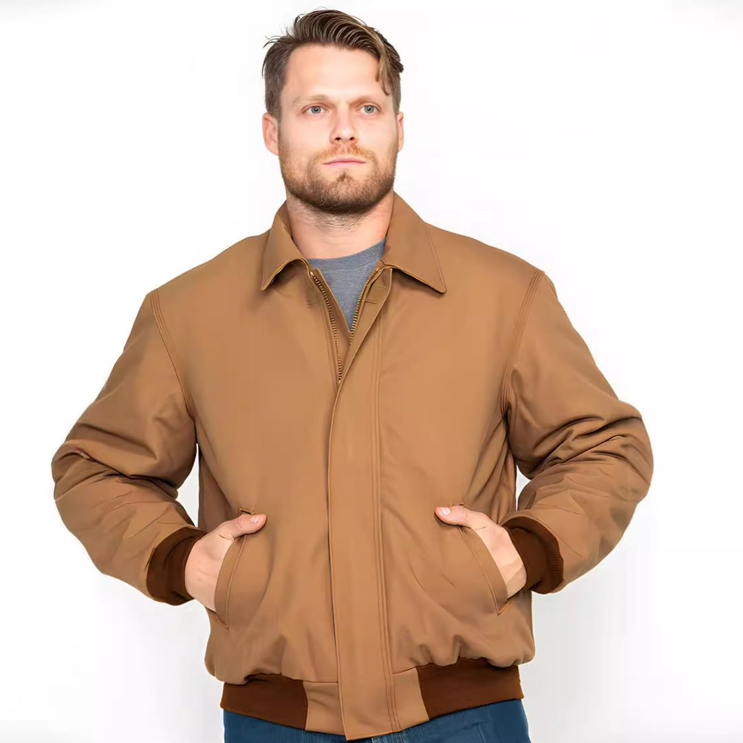 Casual transition jacket for men with practical stand-up collar Lune London