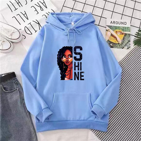 Women's hoodie with creative female design Chic & Stil