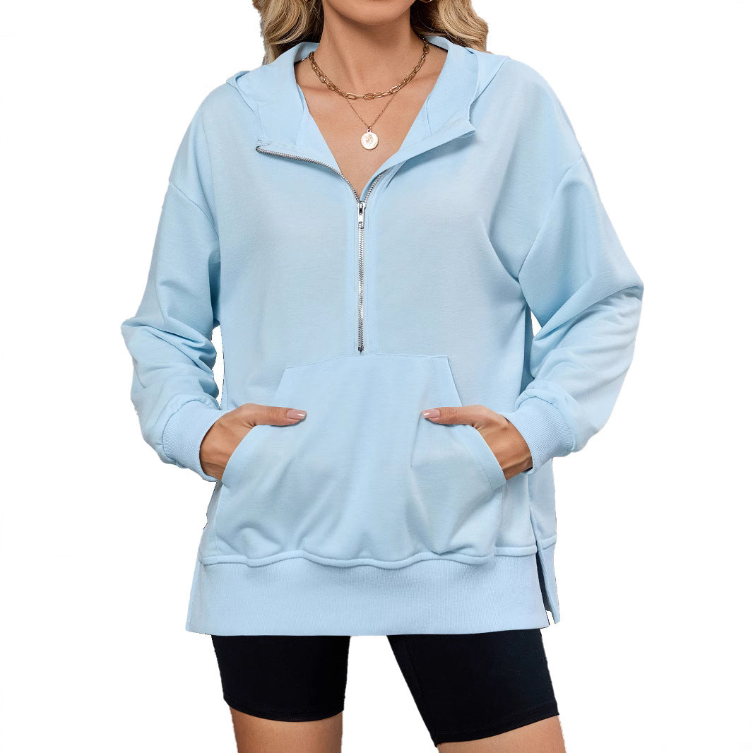 Women's hoodie with full zip and pockets Lune London