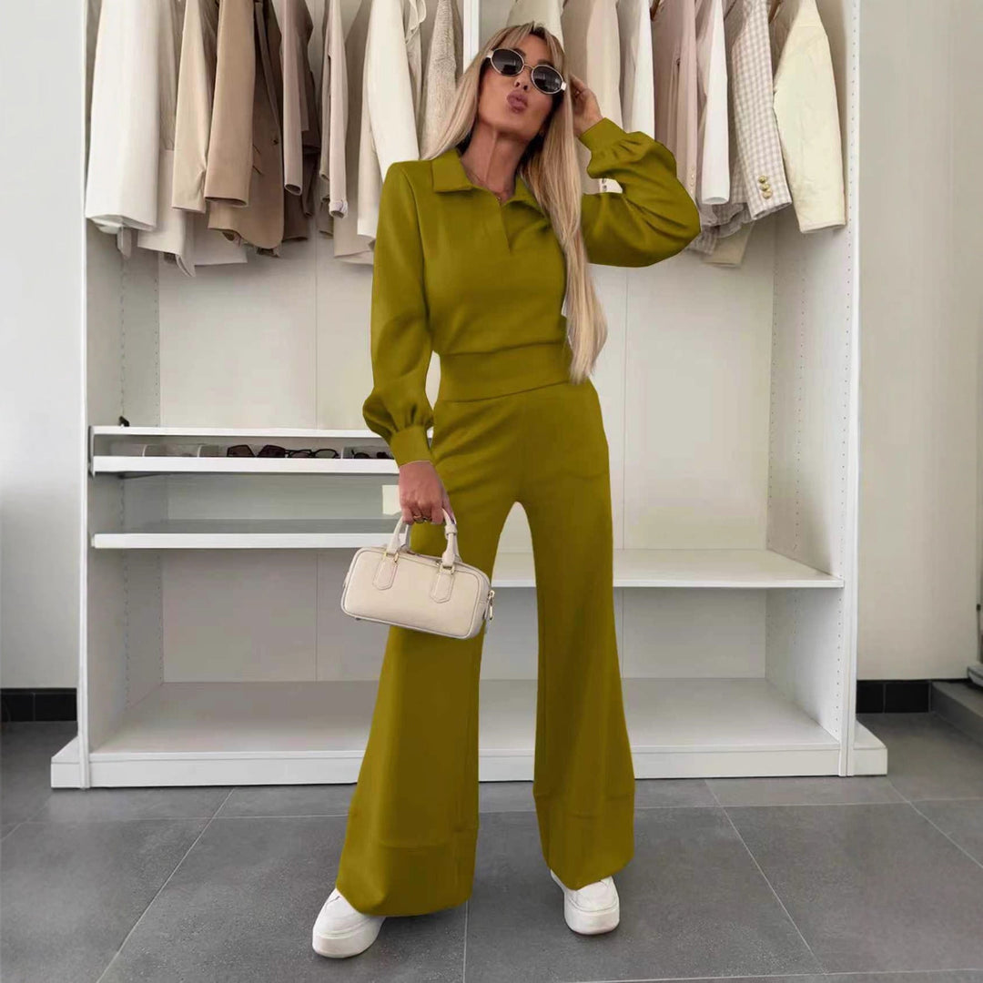 Women's Stylish and Casual Jumpsuit with Wide Leg and Elegant Sleeves Chic Und Stil