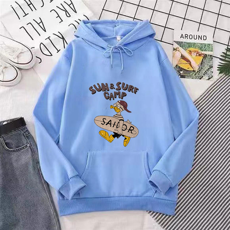Women’s hoodie with funny surf motif Chic & Stil
