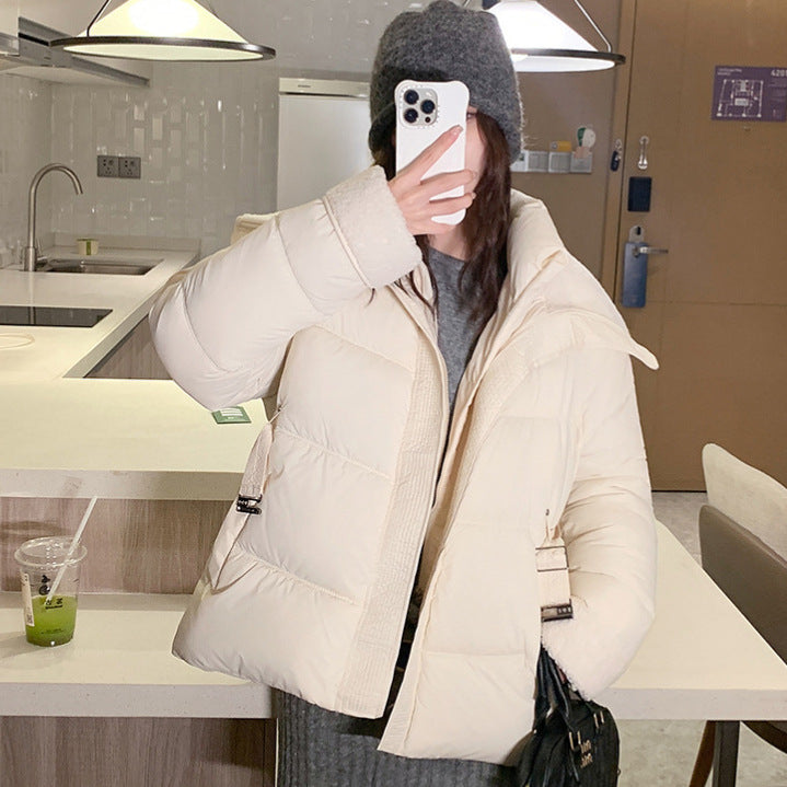 Ladies Stylish and Warm Down Jacket with High Collar and Practical Pockets Lune London
