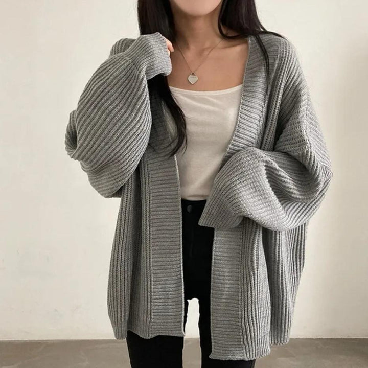 Soft knit cardigan for women with a relaxed fit and set-in sleeves Lune London