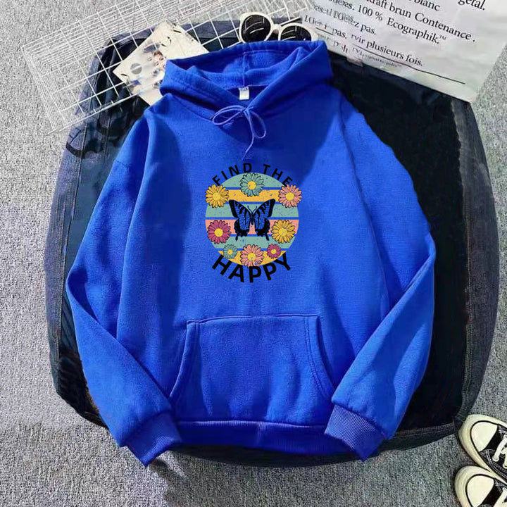 Women's hoodie with floral design and inspirational print Chic & Stil
