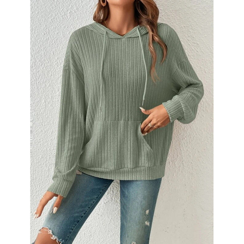 Casual hoodie for women with ribbed design Lune London
