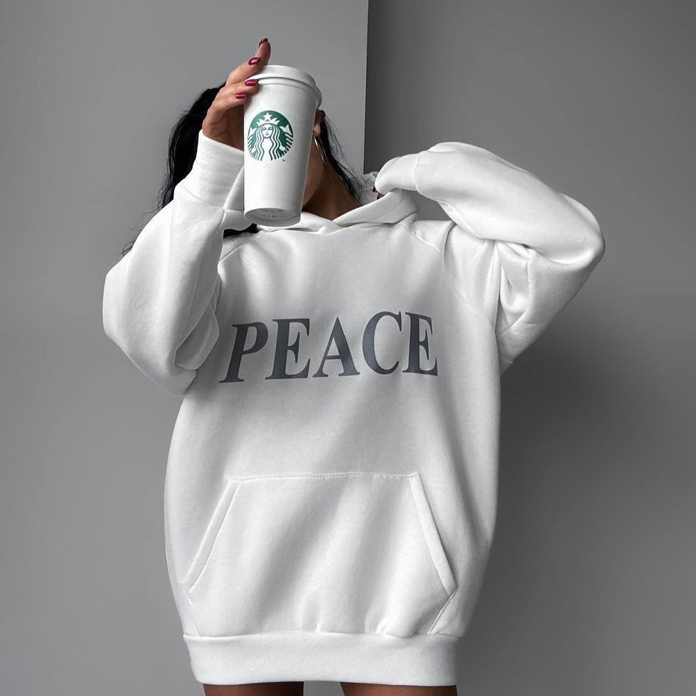 Women's hoodie with unique bird pattern and casual fit Lune London