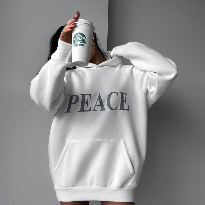 Women's hoodie with unique bird pattern and casual fit Lune London