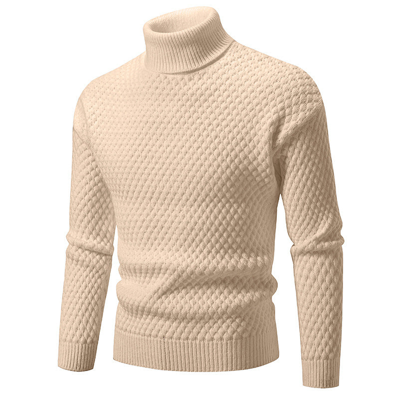 Men's turtleneck sweater with textured surface Lune London