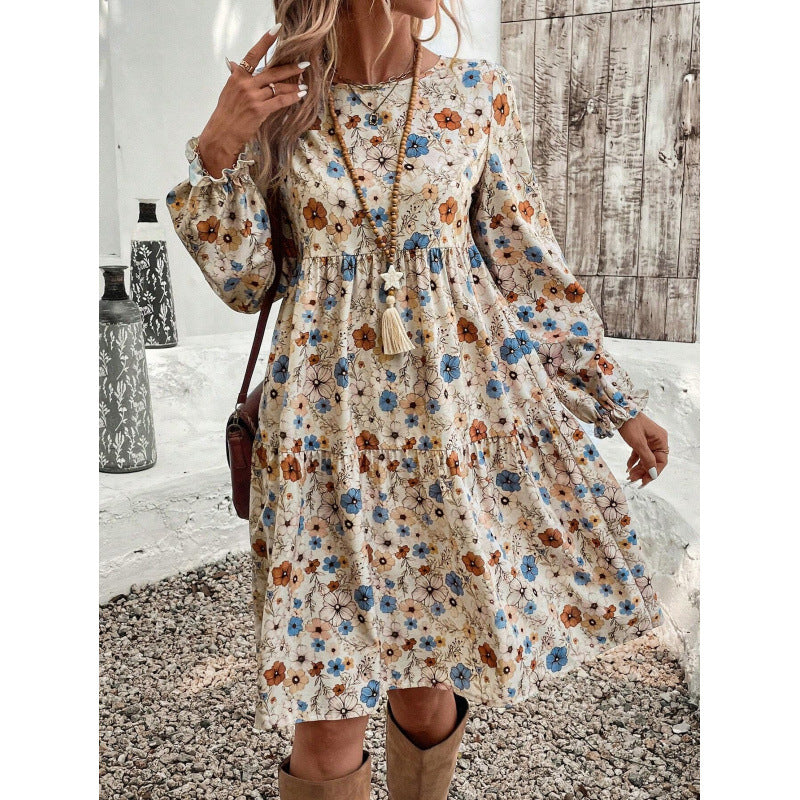 Airy summer dress for women with ruffle details and puff sleeves Lune London