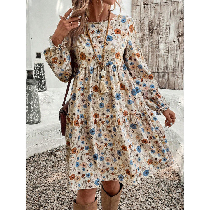 Airy summer dress for women with ruffle details and puff sleeves Lune London