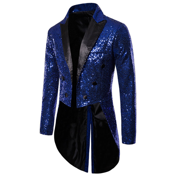 Sequin blazer for men with elegant design and asymmetrical cut Lune London