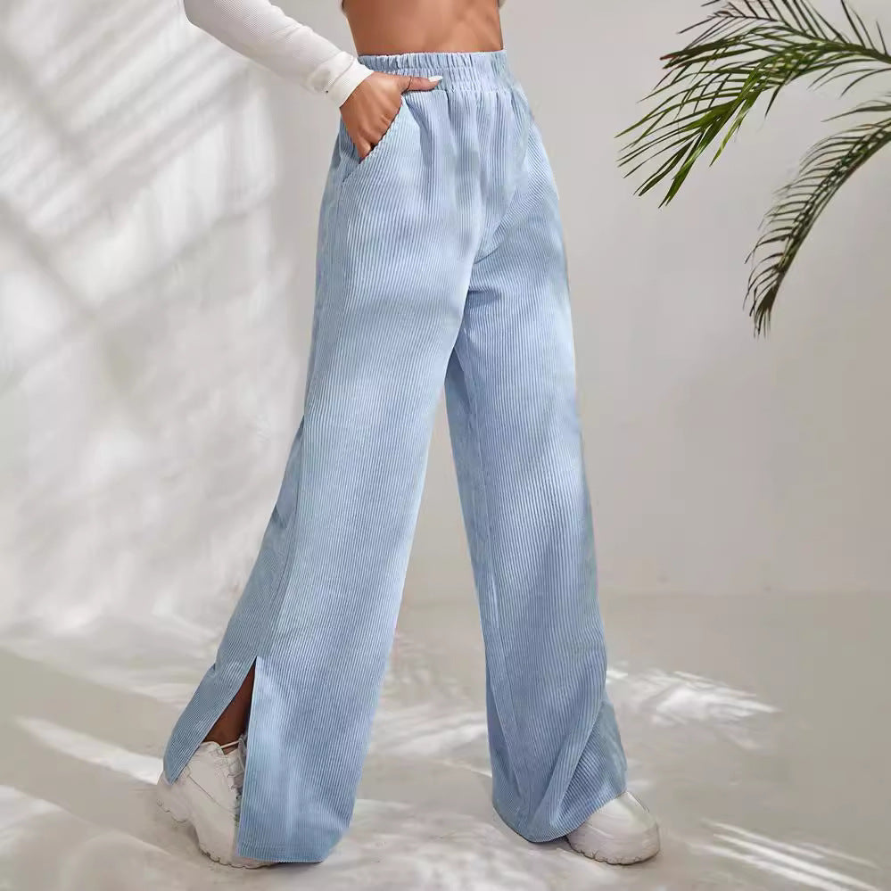 Lune London Wide Ribbed Pants for Women
