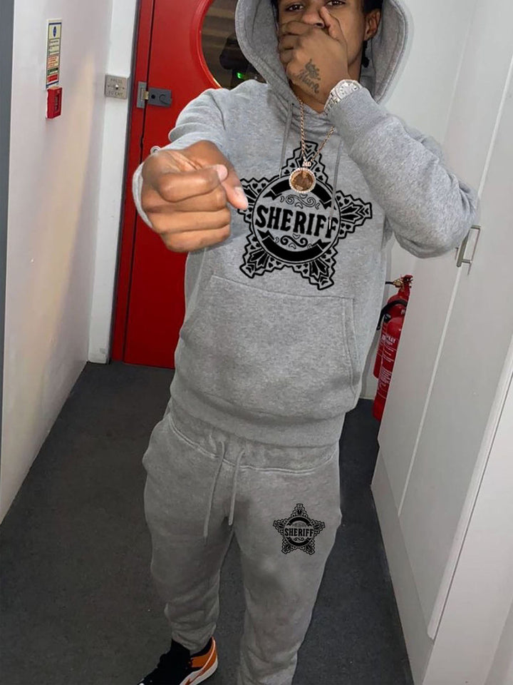 Hoodie and jogger pants set for women with a unique sheriff design Lune London