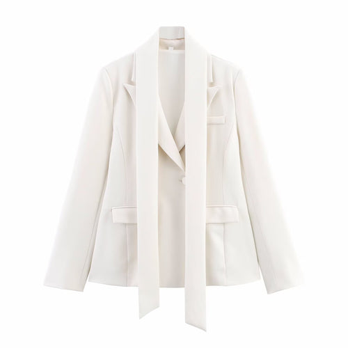 Ladies elegant blazer with removable scarf Lune London