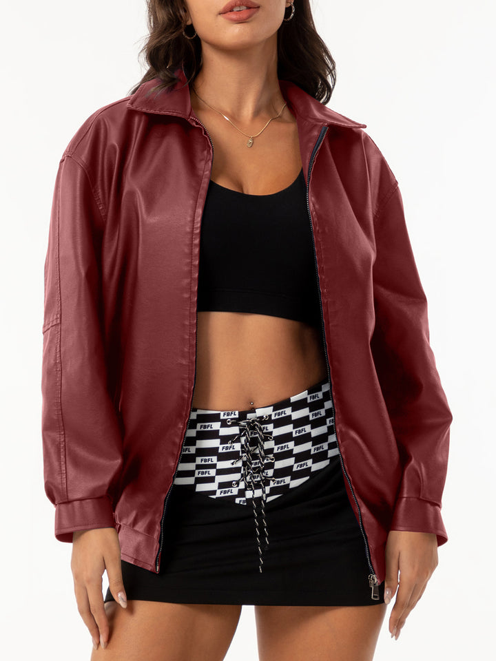 Casual satin jacket for women with a modern cut and practical pockets Lune London