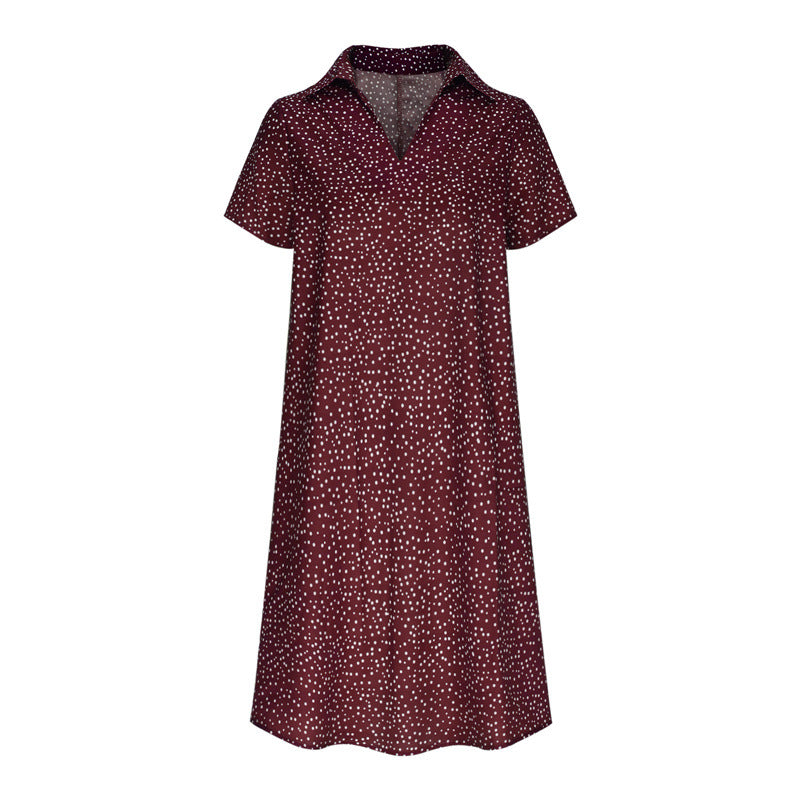 Shirt dress for ladies with polo collar and lightweight breathable fabric Lune London