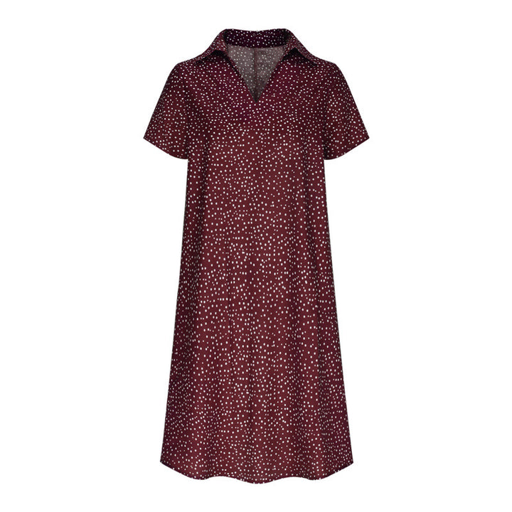 Shirt dress for ladies with polo collar and lightweight breathable fabric Lune London