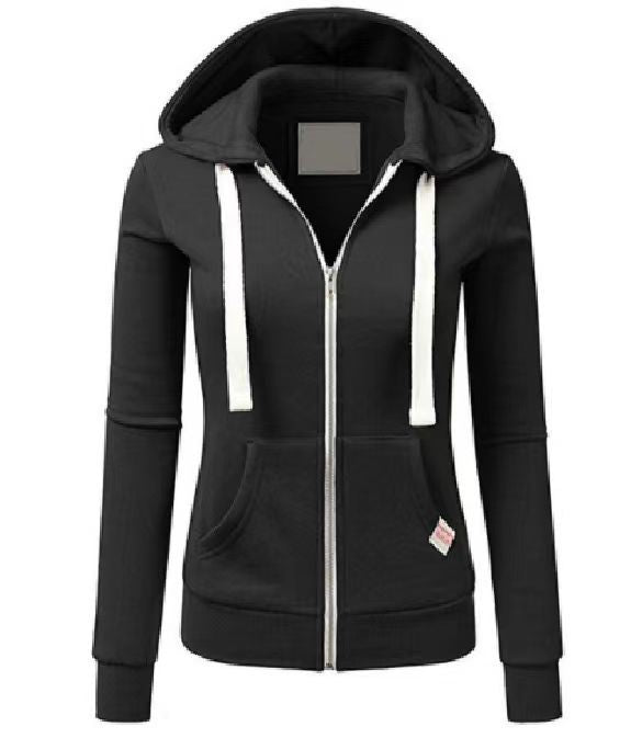 Sporty women's hoodie with full zip and practical pockets Lune London