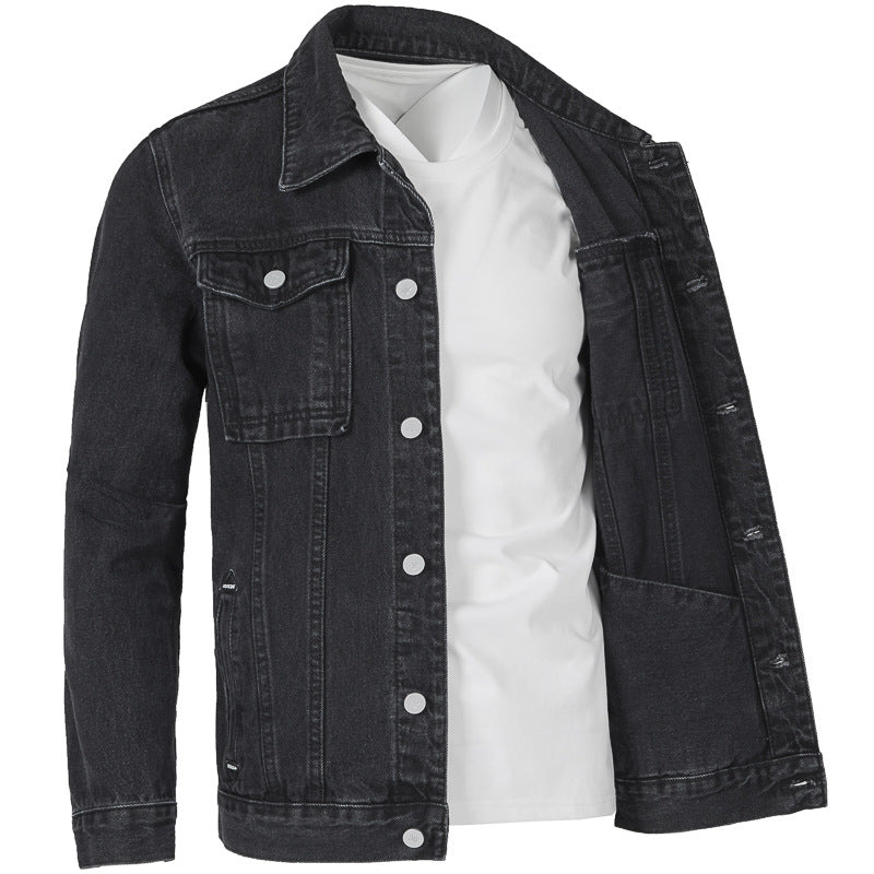 Men's Jeans Jacket In Modern Slim-Fit Design with Practical Pockets and Sturdy Rivets Lune London