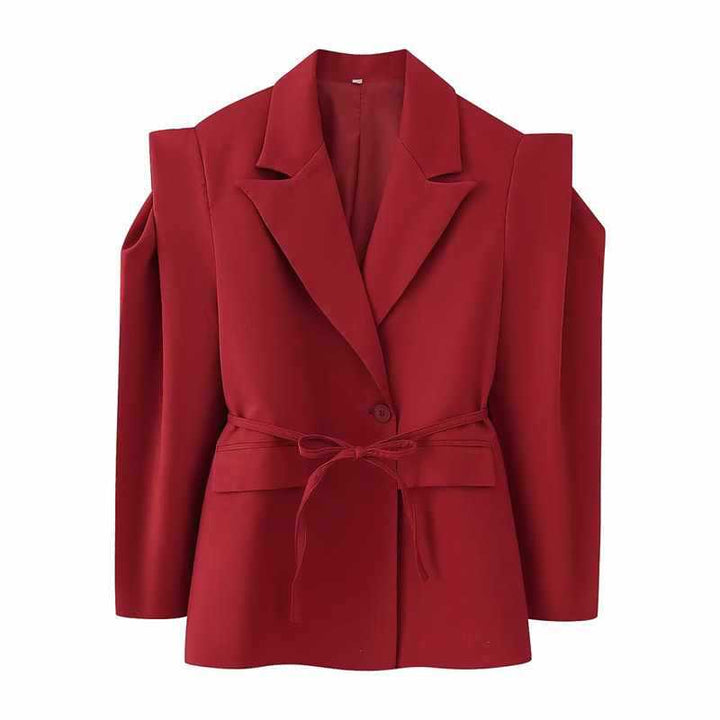 Casual blazer for women with a fitted cut and tie belt Lune London