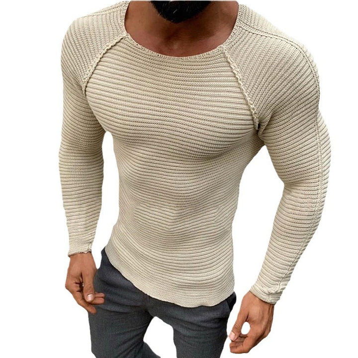 Trendy knitted sweater for men with textured design Lune London