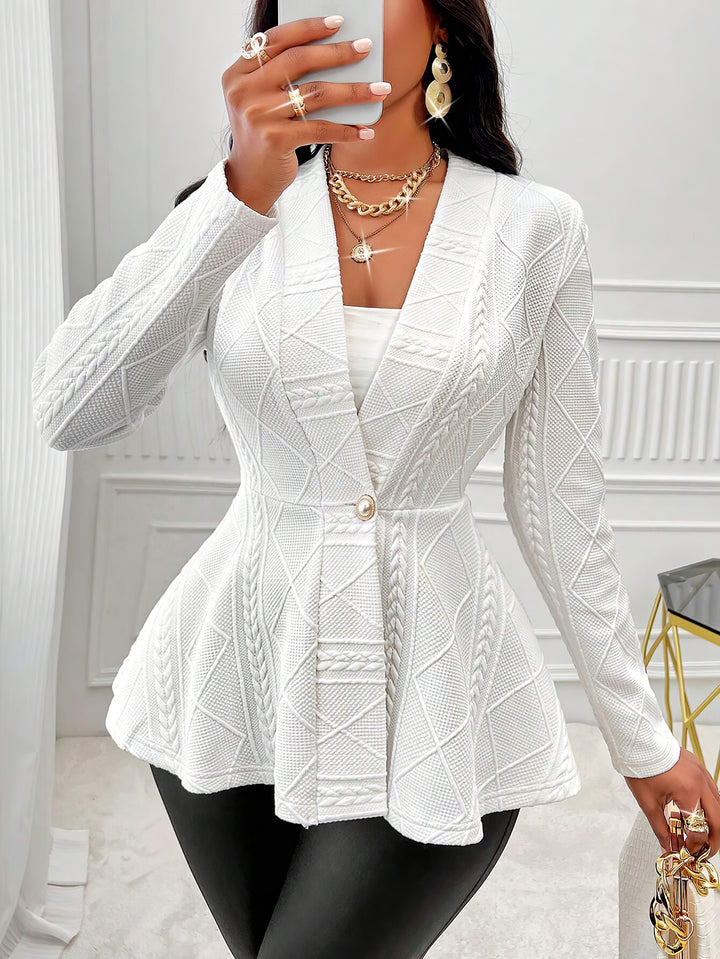 Fashionable women's blazer with textured design and tailored details Lune London