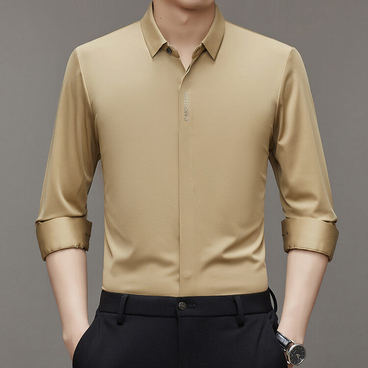 Trendy long-sleeve shirt for men with innovative moisture management Lune London