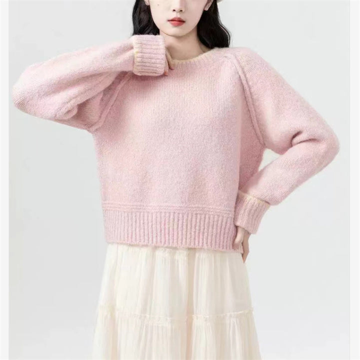Pull rond confortable pour femmes en tricot fin Chic & Stil
