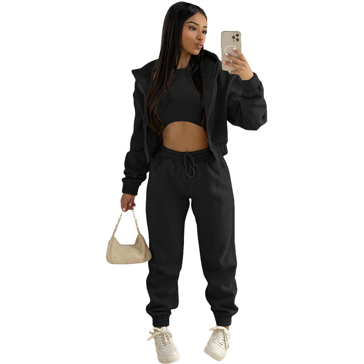 Women's Stylish Tracksuit with Casual Hoodie and Elastic Waistband Elements Lune London