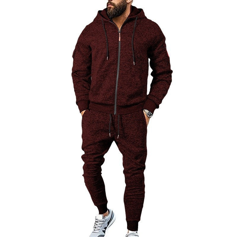 Men's Hooded Sports Tracksuit with Functional Zip Pockets Lune London