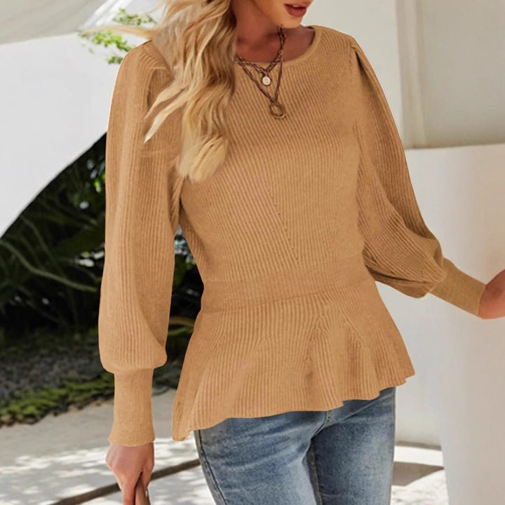 Ladies trendy sweater with elegant puff sleeves Lune London
