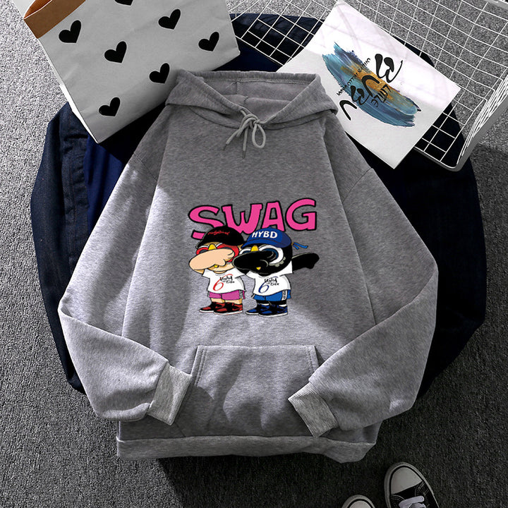 Women's hoodie with funny cartoon design Chic & Stil
