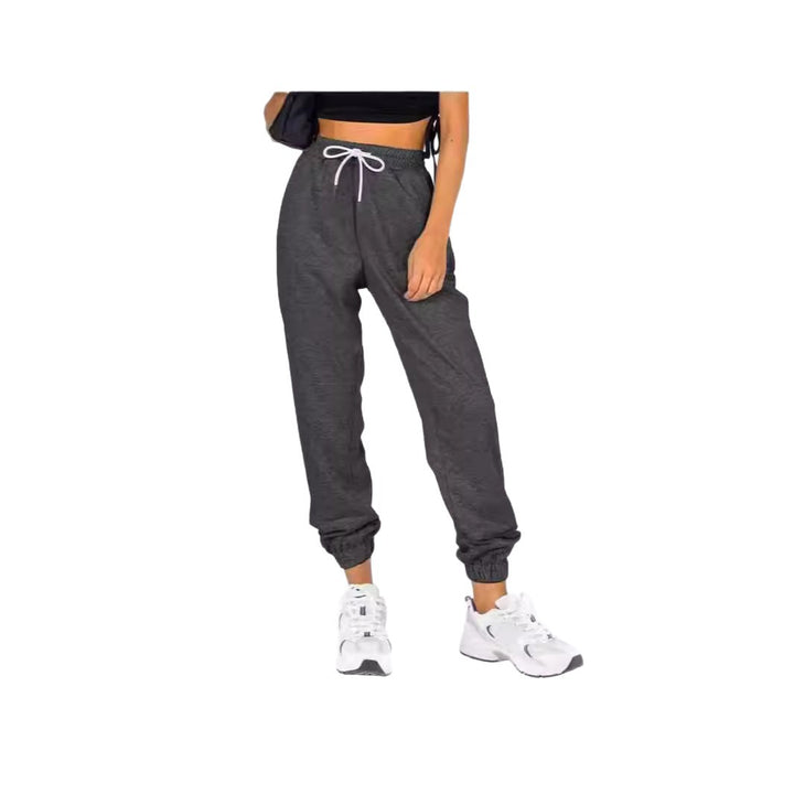 Casual women's jogger pants with drawstring and edges Lune London