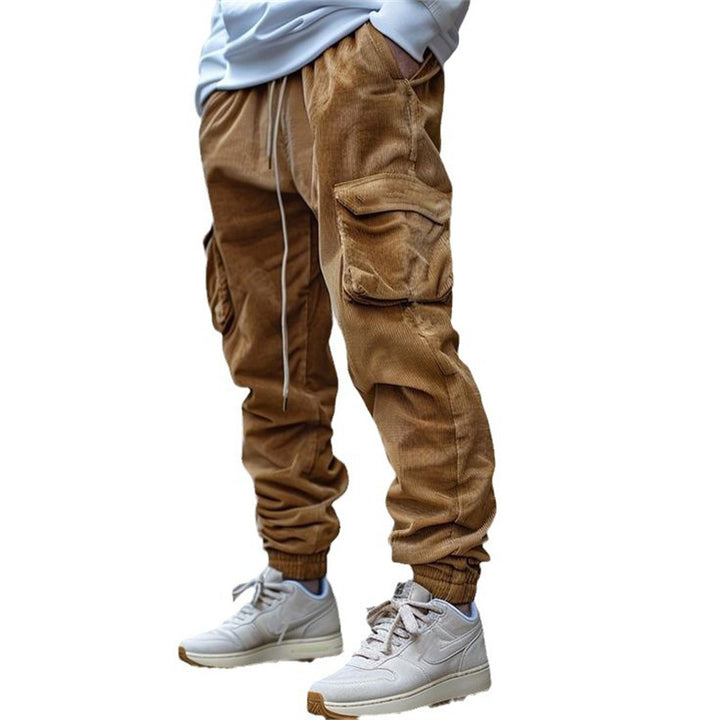 Men's cargo pants with functional pockets and elastic waistband Lune London