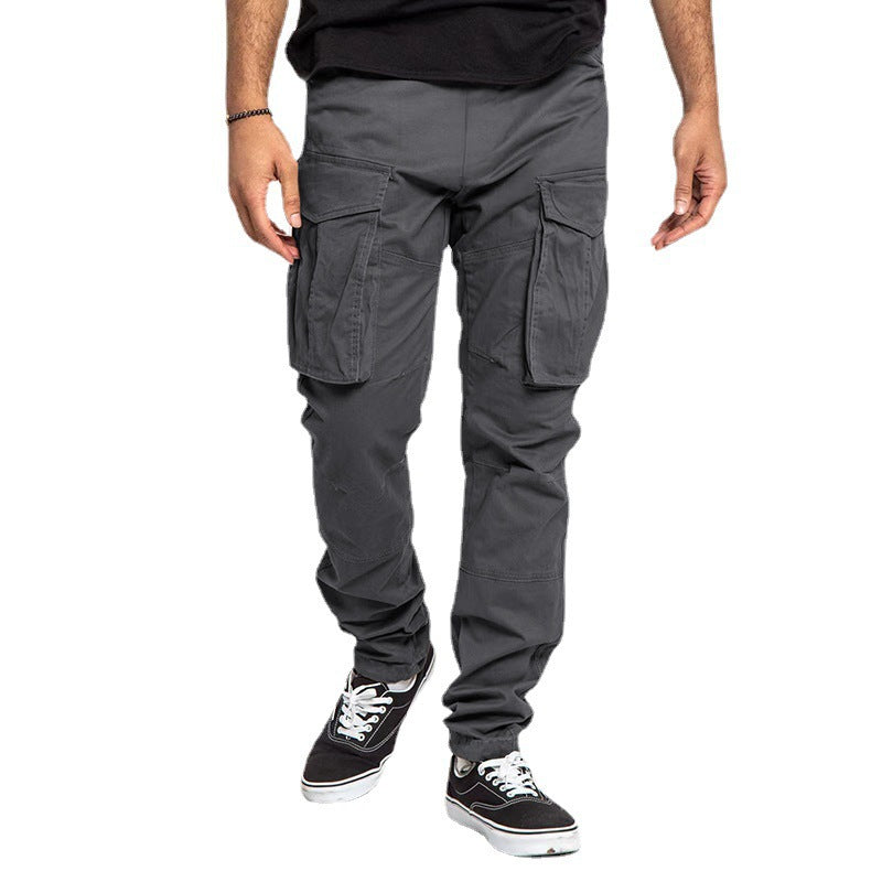 Men's cargo pants with multifunctional pockets and elastic waistband Chic and style