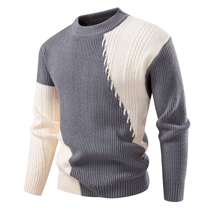 Trendy knitted sweater for men with a unique cable design Lune London