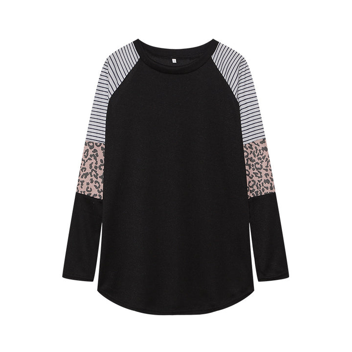Chemisier long à manches longues pour femmes avec imprimé animal et design à rayures modernes Chic & Stil