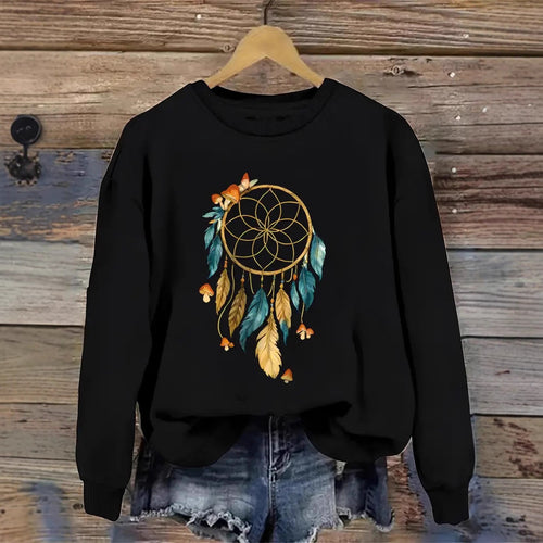 Sweatshirt pour femme avec design artistique de capteur de rêves Chic & Stil