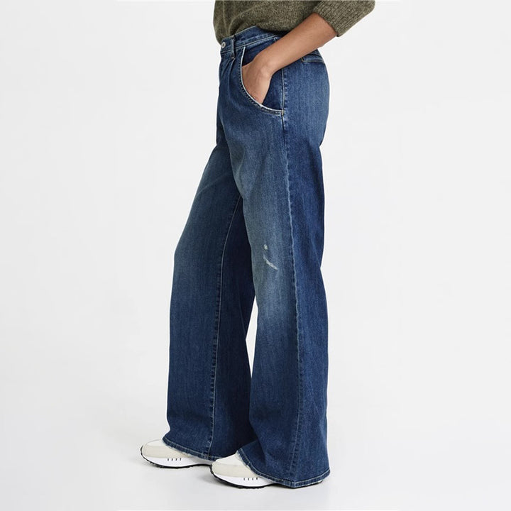 Jeans larges pour femmes avec taille haute et coupe décontractée Chic & Stil