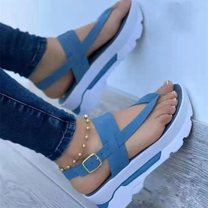 Fashionable strappy sandals for ladies with anatomical insole and sturdy design Lune London