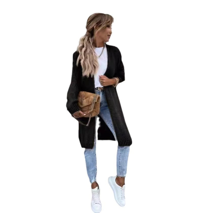 Knit coat for women with a casual open design and a soft material Lune London