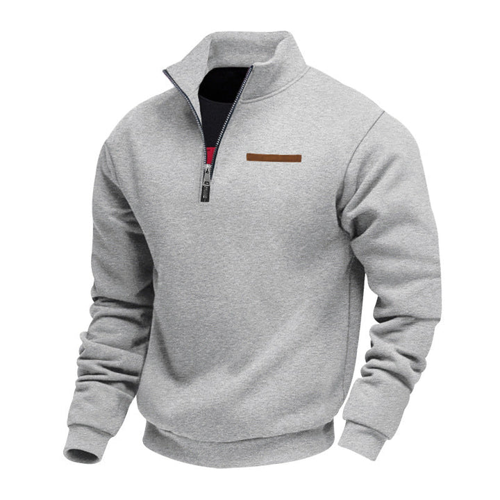 Men's High-Quality Fleece Pullover with Half Zip Lune London